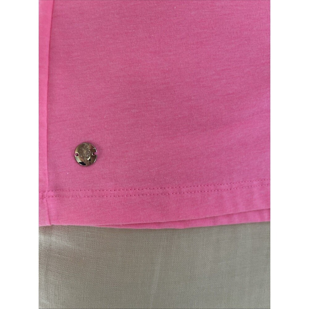 Lilly Pulitzer Lyra Pink Top Ruffled Cold Shoulder size S - Picture 5 of 6